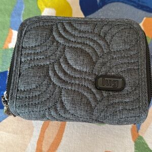 Lug Splits Quilted Heather Grey Wallet New With Tags.